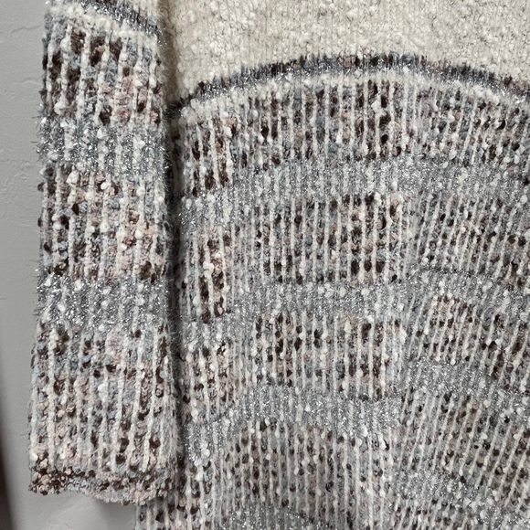 Striped Chenille Tunic Sweater Size Medium - Picture 4 of 7